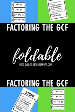 Factoring the GCF foldable